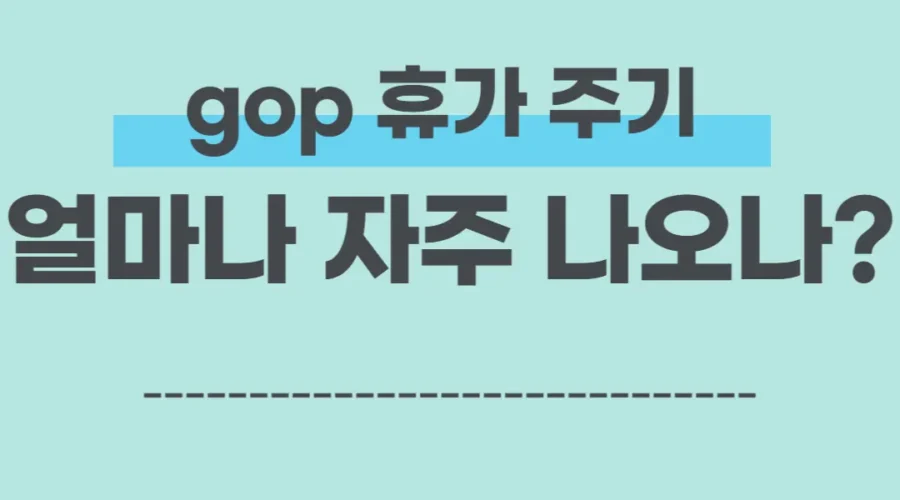 gop 휴가 주기