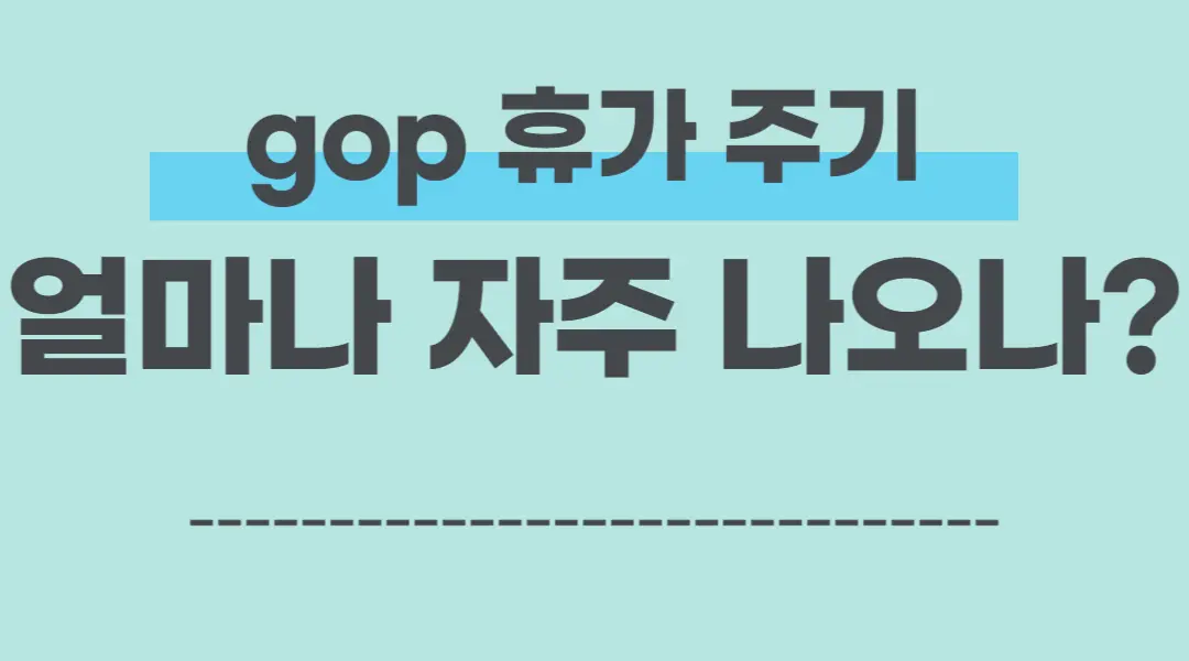 gop 휴가 주기