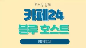 카페24vs블루호스트